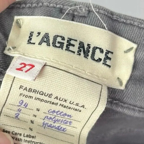 L'Agence Chantal Gray Low Rise Skinny Jeans 27 - Picture 4 of 4